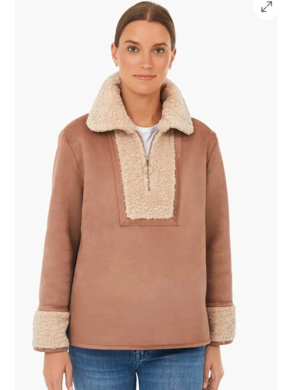 Tuckernuck Stella Shearling Jacket in Camel Size Small